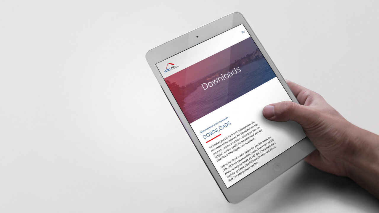 AGV Geschäftsbericht 2020 iPad